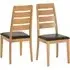 Ladson Oak Dining Chairs with Faux Leather Seat - Oak