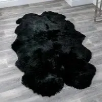 Ladson Quad Sheepskin Rug - Black