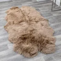 Ladson Quad Sheepskin Rug - Brown