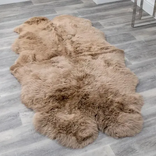 Ladson Quad Sheepskin Rug - Brown