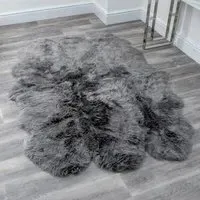 Ladson Sextuple Sheepskin Rug - Grey