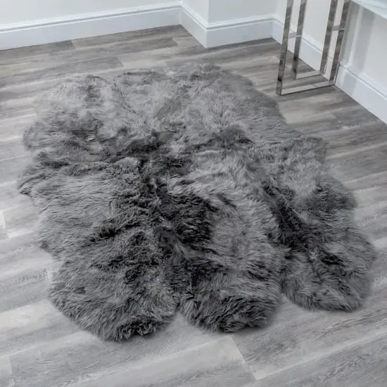 Ladson Sextuple Sheepskin Rug - Grey