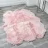 Ladson Sextuple Sheepskin Rug - Pink