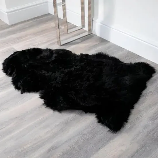 Ladson Sheepskin Rug - Black image