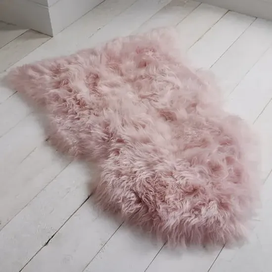 Ladson Sheepskin Rug - Pink