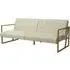 Ladson Velvet Sofa Bed with Gold Frame - Ivory