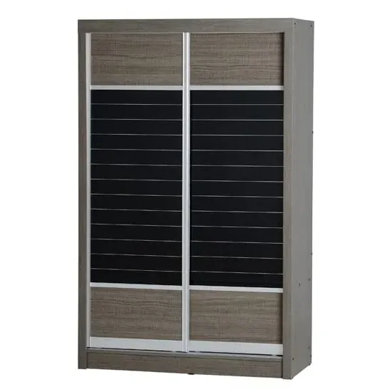 Laggan 2-Door Sliding Wardrobe - Black Wood Grain
