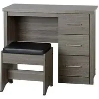 Laggan 2-Piece Dressing Table Set - Black Wood Grain