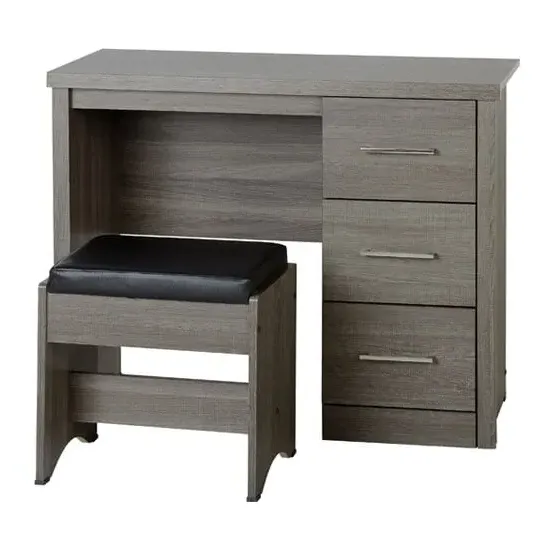 Laggan 2-Piece Dressing Table Set - Black Wood Grain