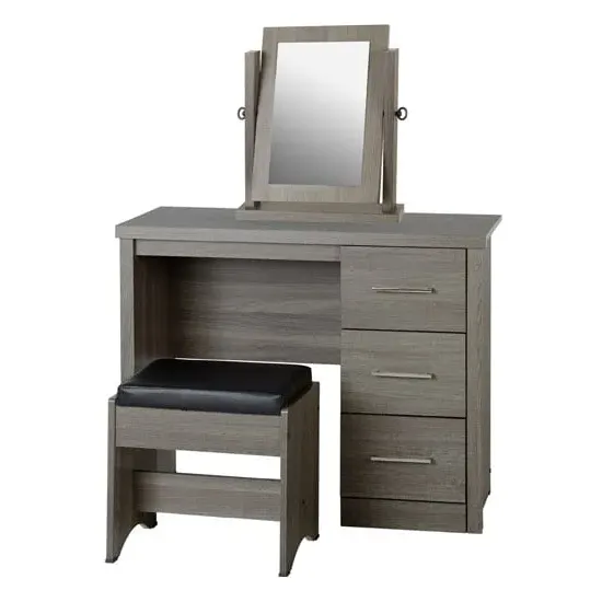 Laggan 3-Piece Dressing Table Set - Light Oak Effect Veneer