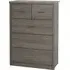 Laggan 5-Drawer Chest - Black Wood Grain