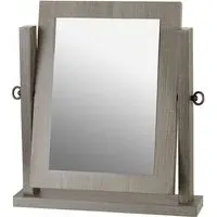 Laggan Dressing Table Mirror - Black Wood Grain Frame