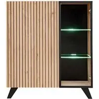 Lagos 2-Door Sideboard with LED - Hickory Oak