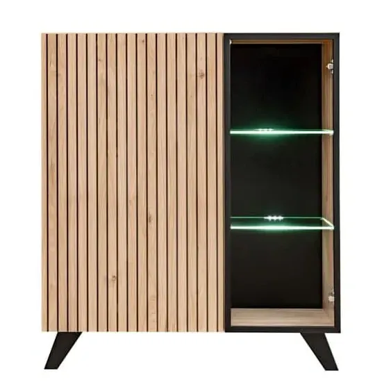 Lagos 2-Door Sideboard with LED - Hickory Oak