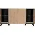 Lagos 4-Door Sideboard with LED - Hickory Oak