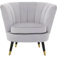 Lagos Accent Chair - Grey, Velvet