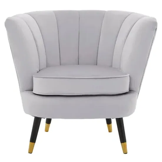 Lagos Accent Chair - Grey, Velvet image