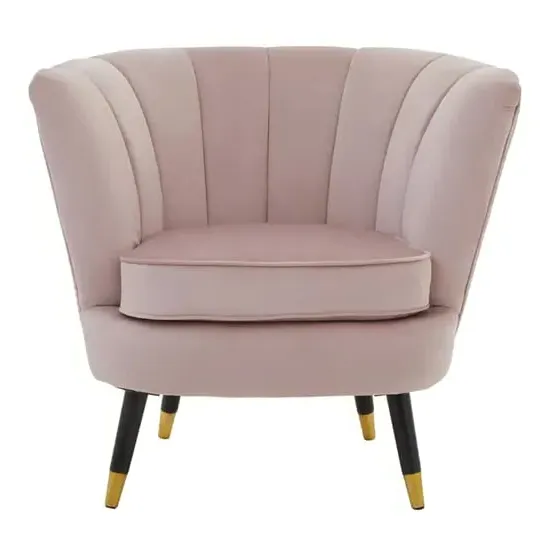 Lagos Accent Chair - Pink, Velvet