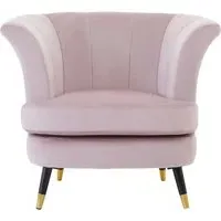 Lagos Scalloped Armchair - Dusky Pink, Velvet