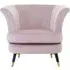 Lagos Scalloped Armchair - Dusky Pink, Velvet