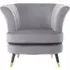 Lagos Scalloped Armchair - Grey, Velvet