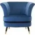 Lagos Scalloped Armchair - Midnight Blue, Velvet
