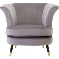 Lagos Scalloped Armchair - Mink, Velvet