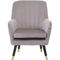 Lagos Scalloped Armchair - Mink, Velvet