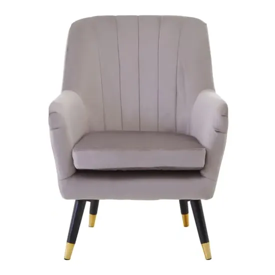 Lagos Scalloped Armchair - Mink, Velvet image