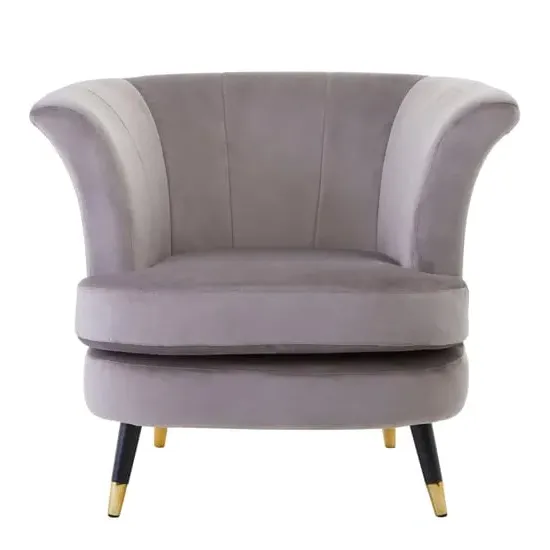 Lagos Scalloped Armchair - Mink, Velvet
