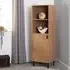 Lagos Storage Cabinet with 1 Door 2 Shelves - Medium Oak