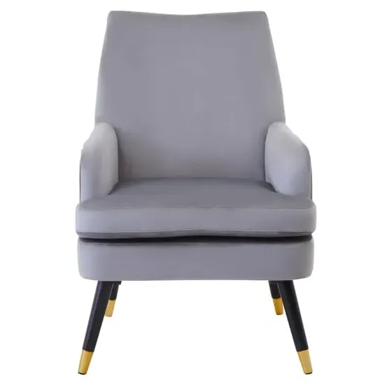 Lagos Velvet Armchair - Grey