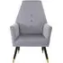 Lagos Velvet Armchair with Button Detail - Grey