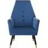 Lagos Velvet Button Detail Armchair - Midnight Blue