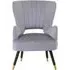 Lagos Velvet Cut Out Back Armchair - Grey