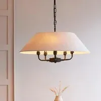 Lahaina 5 Light Fabric Pendant Ceiling Light - Black