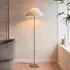Lahaina Fabric Floor Lamp - Antique Brass, Metal