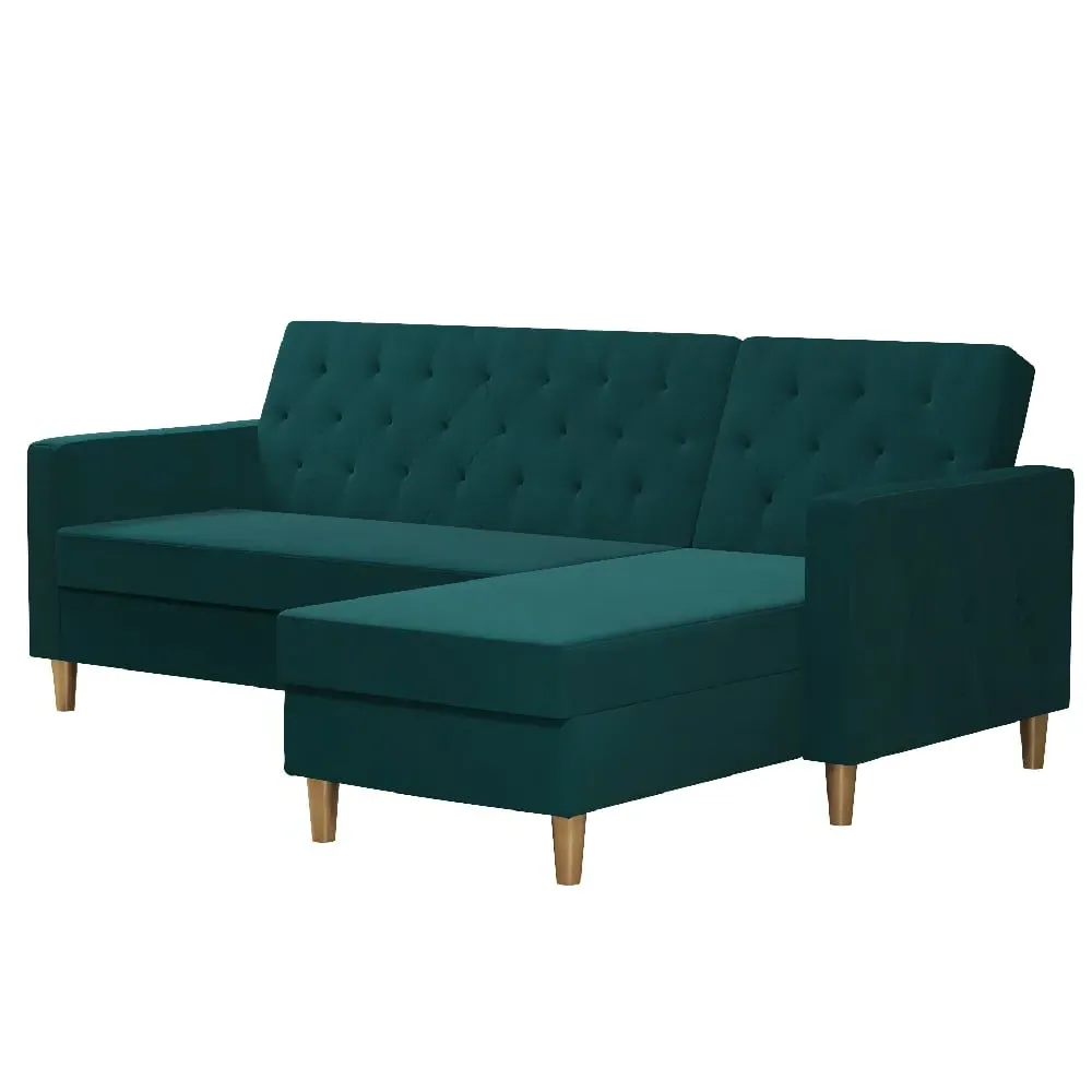 Lahaina Sofa Bed with Storage - Green, Velvet