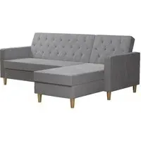 Lahaina Sofa Bed with Storage - Light Grey, Fabric