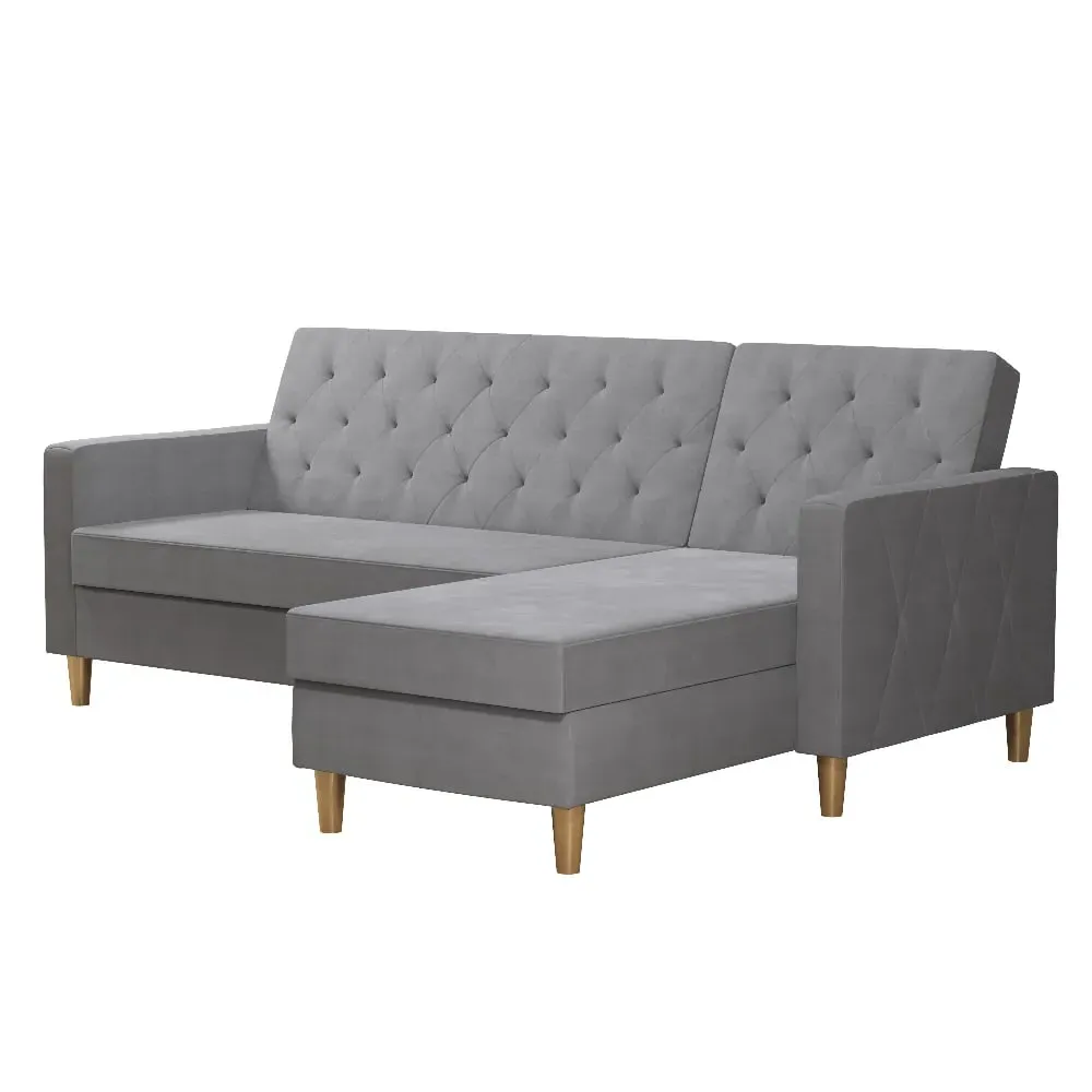 Lahaina Sofa Bed with Storage - Light Grey, Fabric