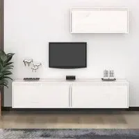 Laken Entertainment Unit - White, Pinewood