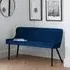 Lakia High Back Dining Bench - Blue, Velvet