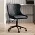 Lakia Office Chair with Height Adjustment - Black, Faux Leather