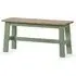 Lamar Rectangular Dining Bench - Green, Light Brown