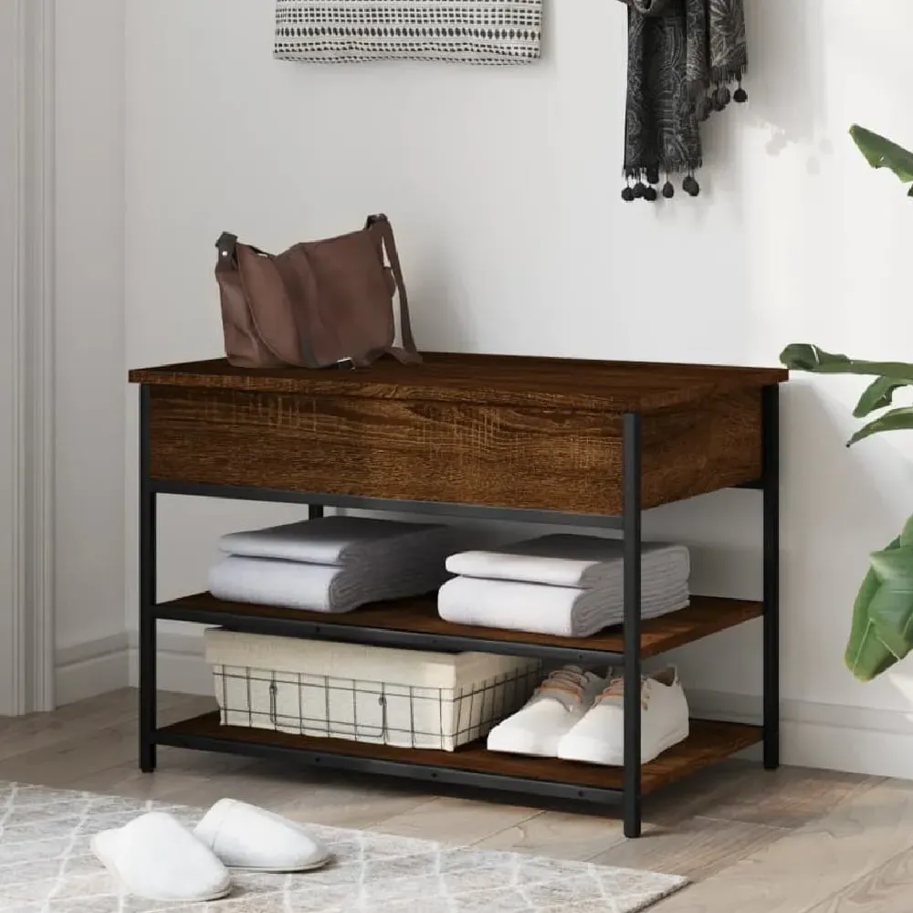 Lamar Small Shoe Storage Bench - Brown