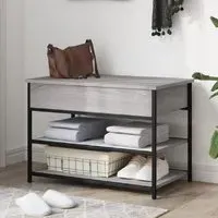 Lamar Small Shoe Storage Bench - Grey