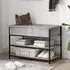 Lamar Small Shoe Storage Bench - Grey