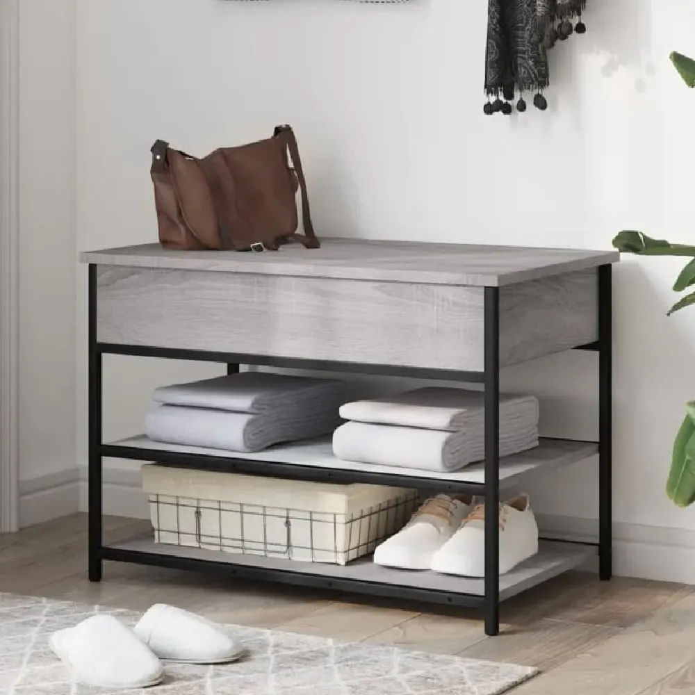 Lamar Small Shoe Storage Bench - Grey