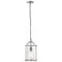 Lambeth 1 Light Ceiling Pendant Light - Satin Nickel, Glass