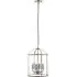 Lambeth 4 Light Ceiling Pendant Light - Satin Nickel, Glass